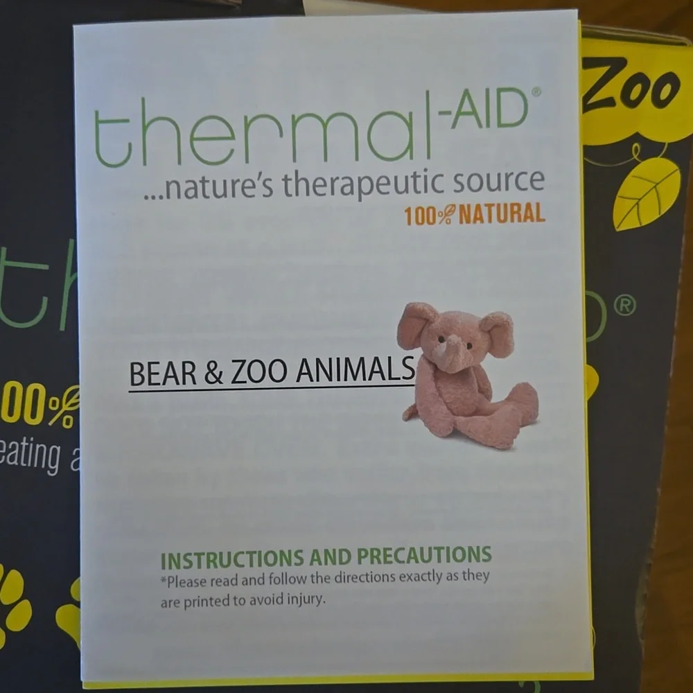 Thermal-Aid Zoo Heating Cooling Pack Baxter Gray Bunny 100% Natural NEW IN BOX